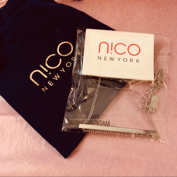 Nico New York Silver Bar Necklace - Picture 2 of 4